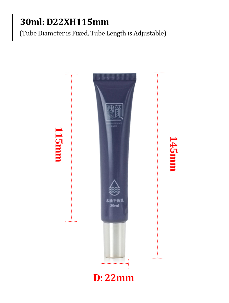 Short Nozzle Cosmetic Tube Custom Degradable Tube
