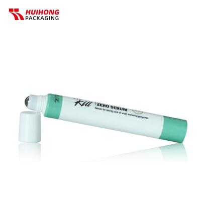 Tubo de crema de ojo verde de 20 ml con cabeza de bola de rodillo para suero