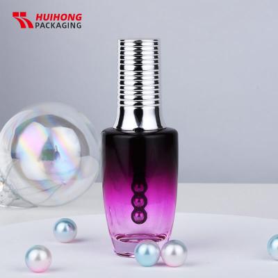 Botella de cristal de crema de ojos de 20 ml con 3 masajes bola de vibración para cosméticos