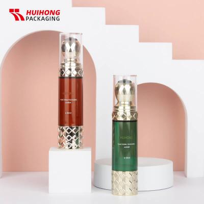 Botella de masaje de rodillos de esencia facial de 30 ml con forma de diamante PETG BOTELLA