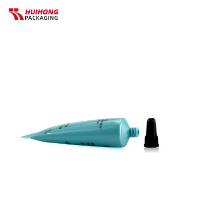 Tubo de boquilla de crema de ojos azules de 10 ml con gorra de bala