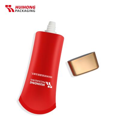 Tubo de loción biodegradable de 100 ml con tapa de oro de tornillo