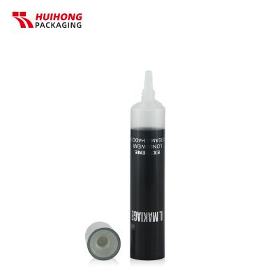 Tubo de boquilla de crema de ojo negro 10ml con tapón de doble capa