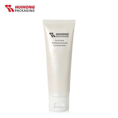 Tubo vacío de la crema blanca de 80 ml con la tapa superior del flip