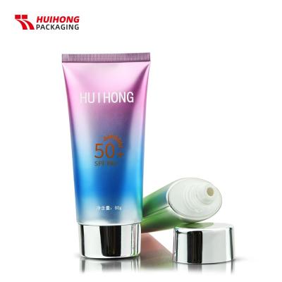 Tubo de protección solar laminado de embalaje cosmético de aluminio suave degradado de 80 ml
